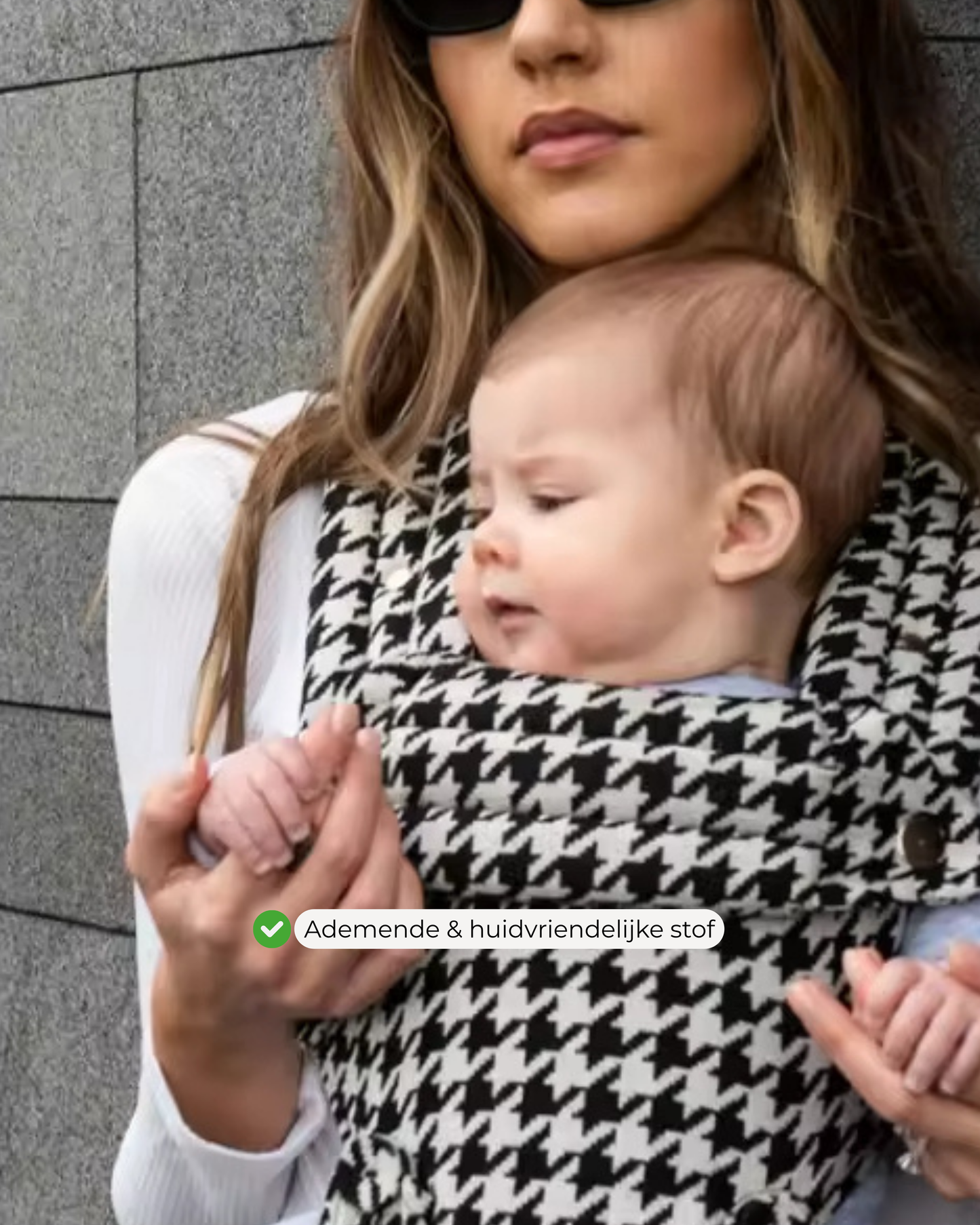 Draagzak baby | Organic Zwart & Wit