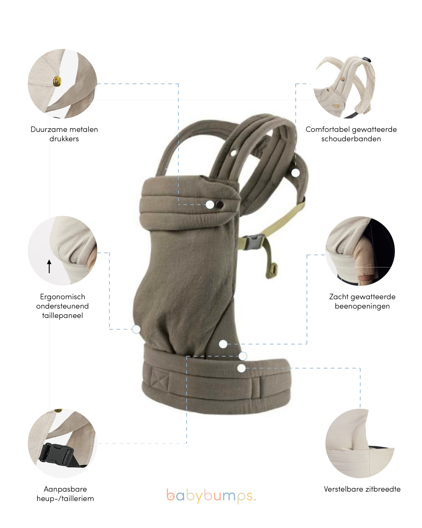 Draagzak baby | Groen