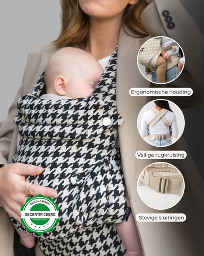 Draagzak baby | Organic Zwart & Wit