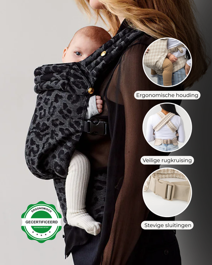 Draagzak baby | Luipaard Grijs