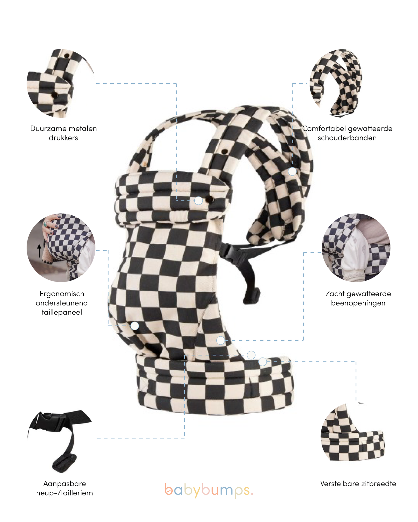 Draagzak baby | Zwart & Wit