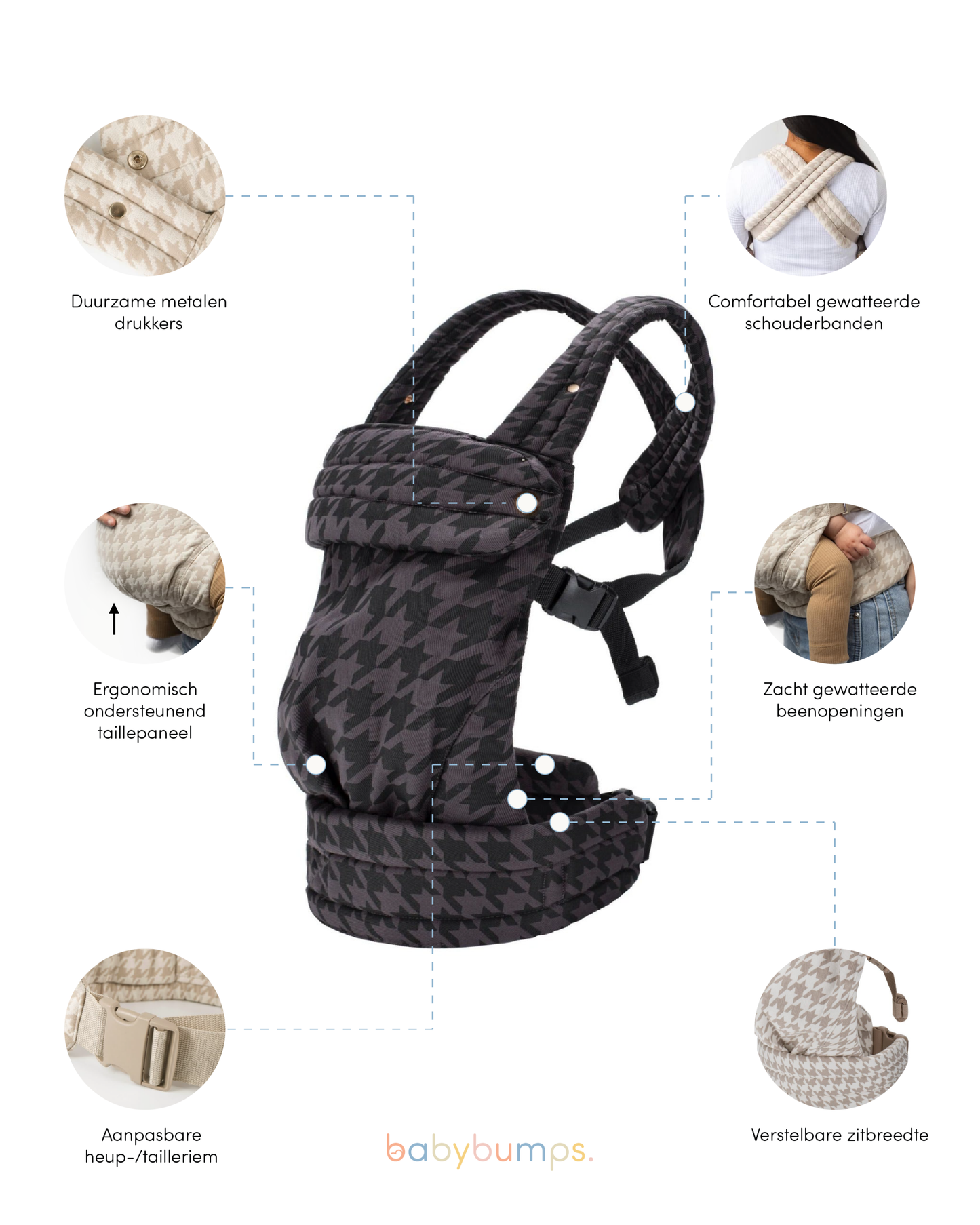 Draagzak baby | Organic Grijs