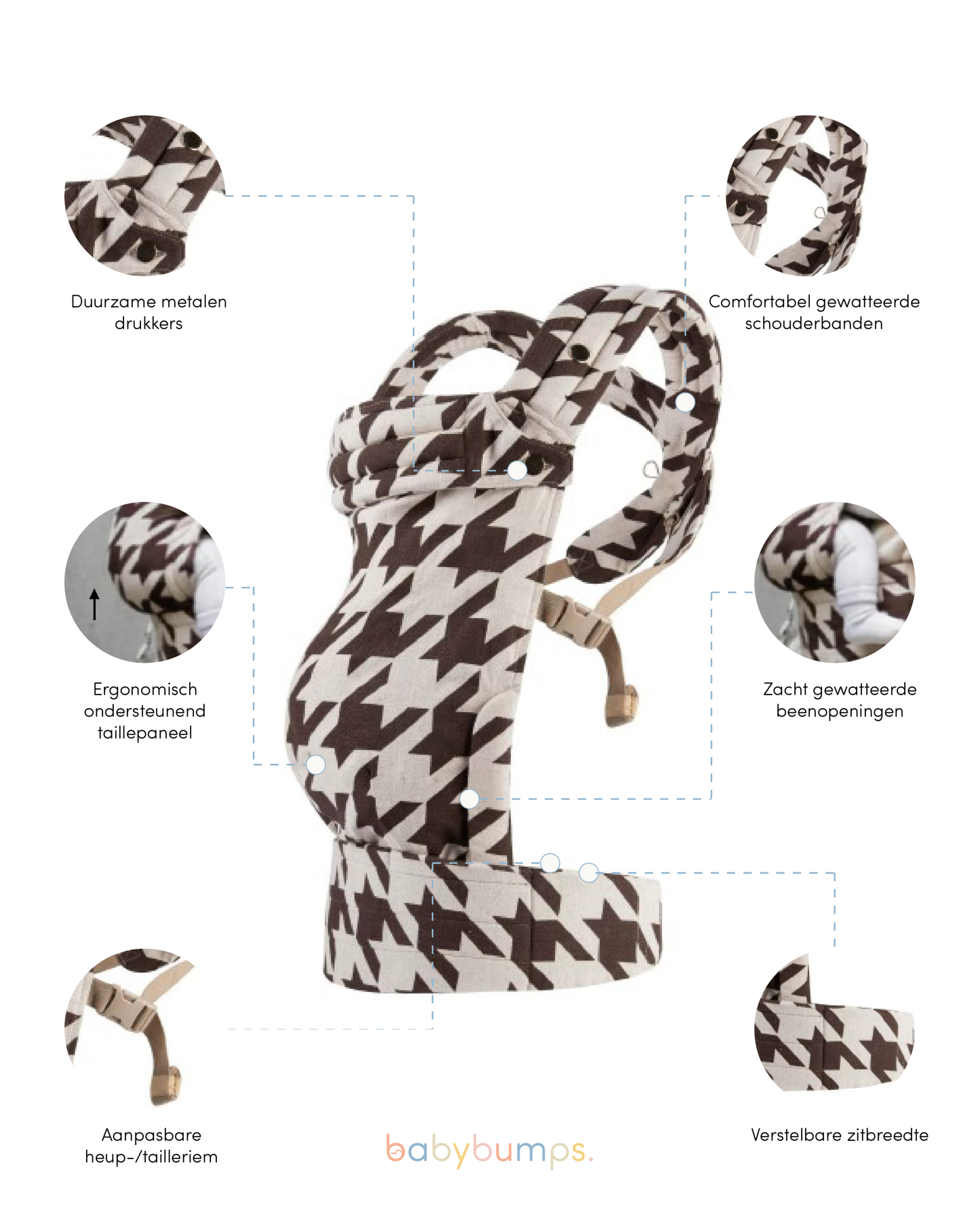 Draagzak baby | Beige & Bruin