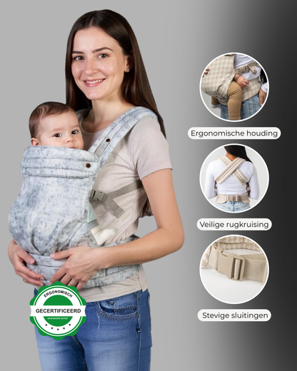 Draagzak baby | Marble Grijs