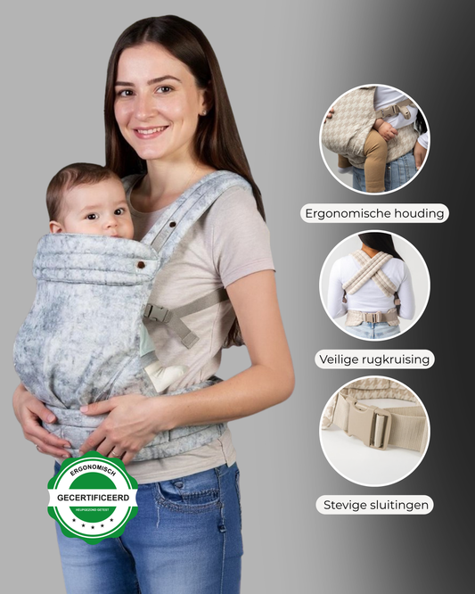 Draagzak baby | Marble Grijs