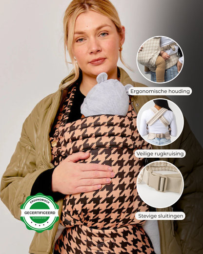 Draagzak baby | Beige & Zwart