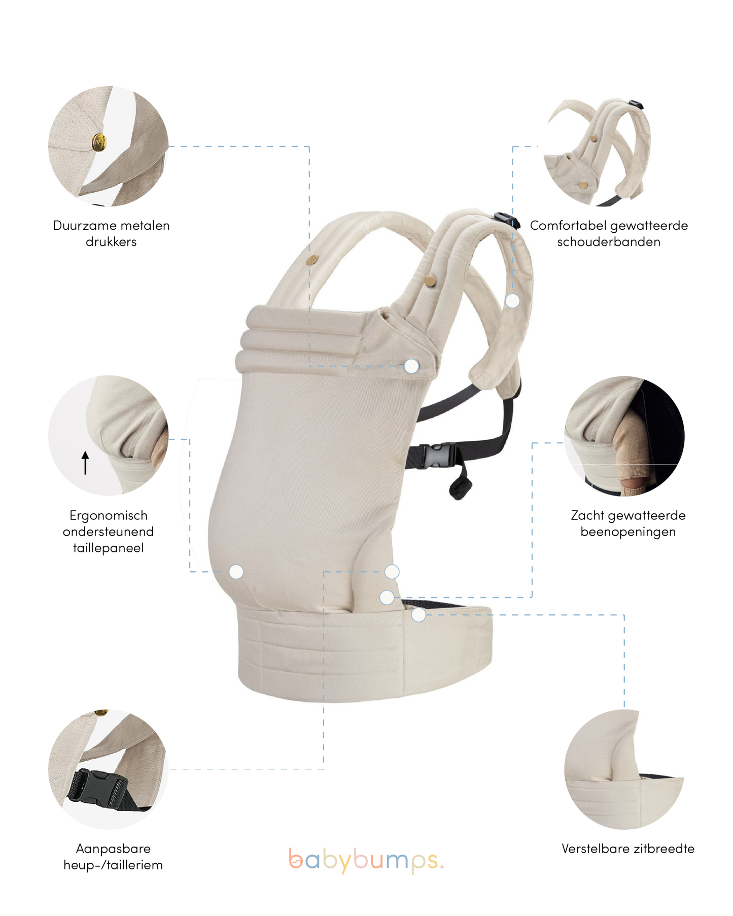 Draagzak baby | Gebroken Wit