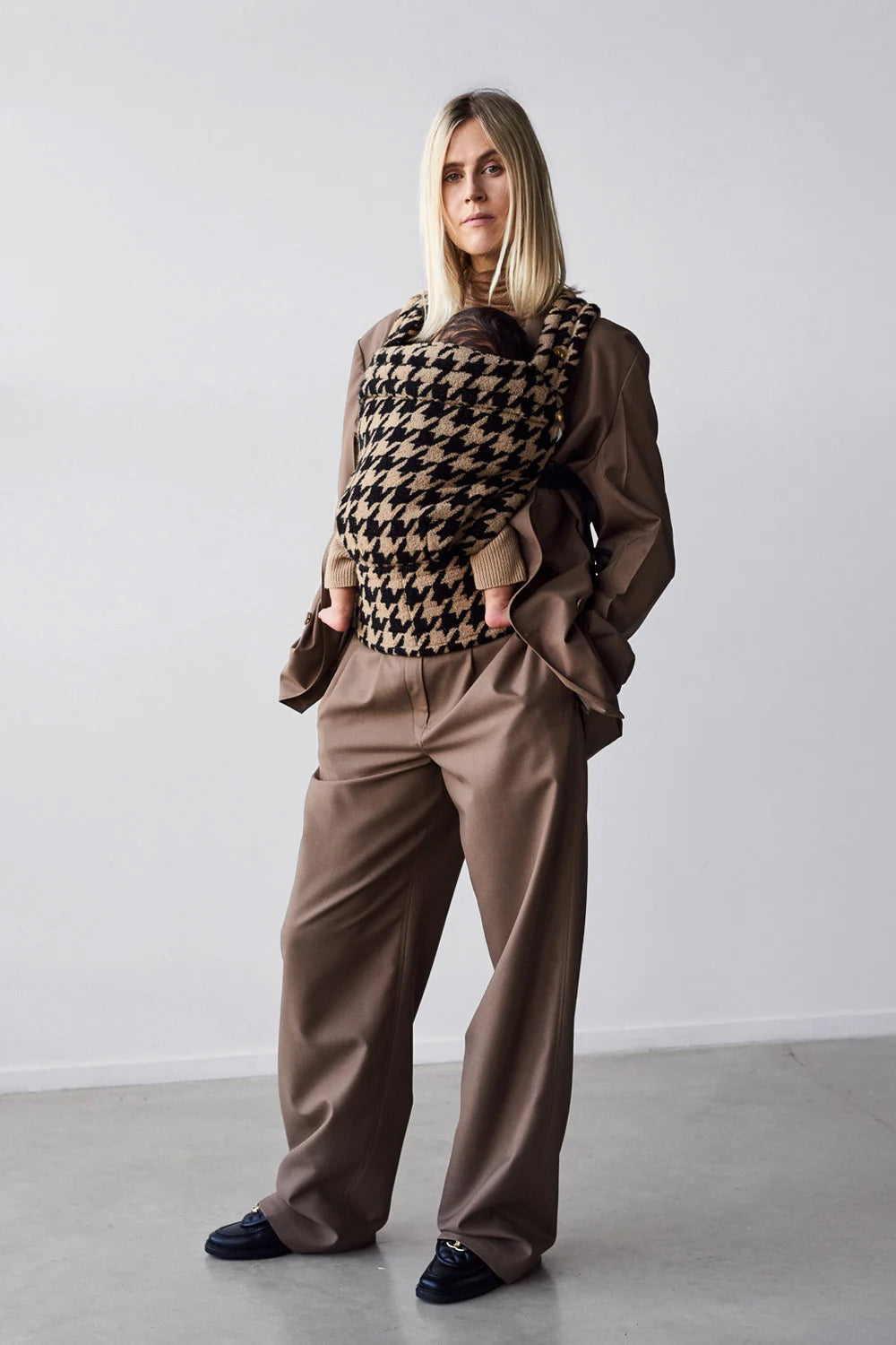 Draagzak baby | Beige & Zwart